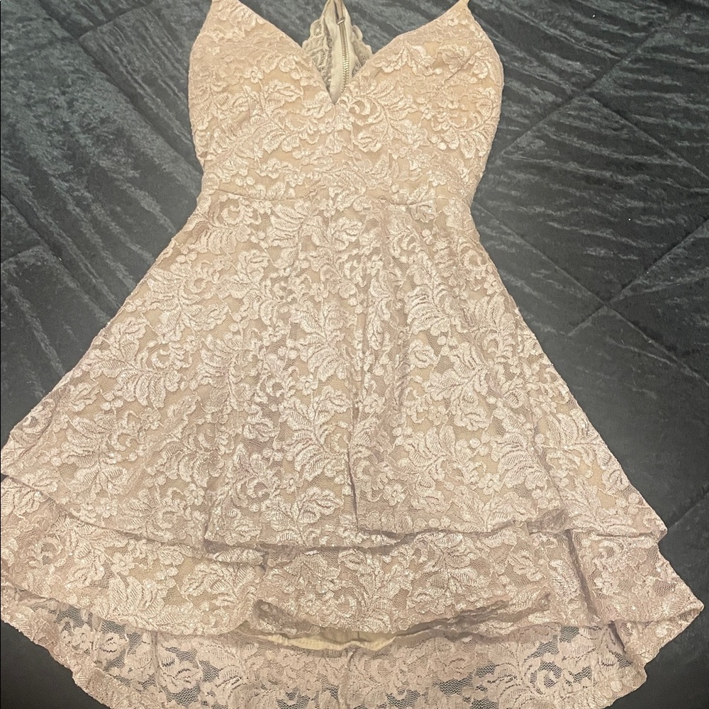 Emerald Sundae Lace Mini Dress in Cream